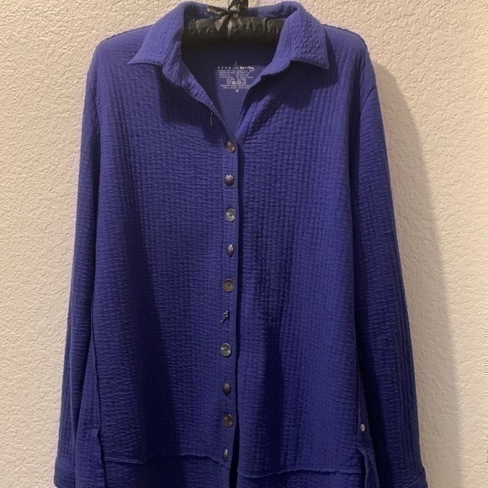 Neon Buddha medium button up long sleeve top
